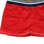 Coral Varsity Shorts - close up of waistband and pocket detail