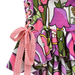 Flower Power Skirt - close up of lace-up grommet detail