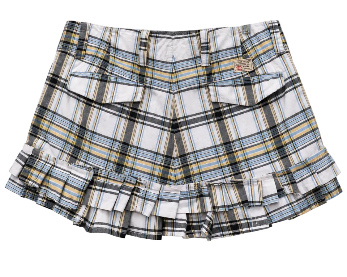 The Detention Shorts - back view showing flap pockets and original label