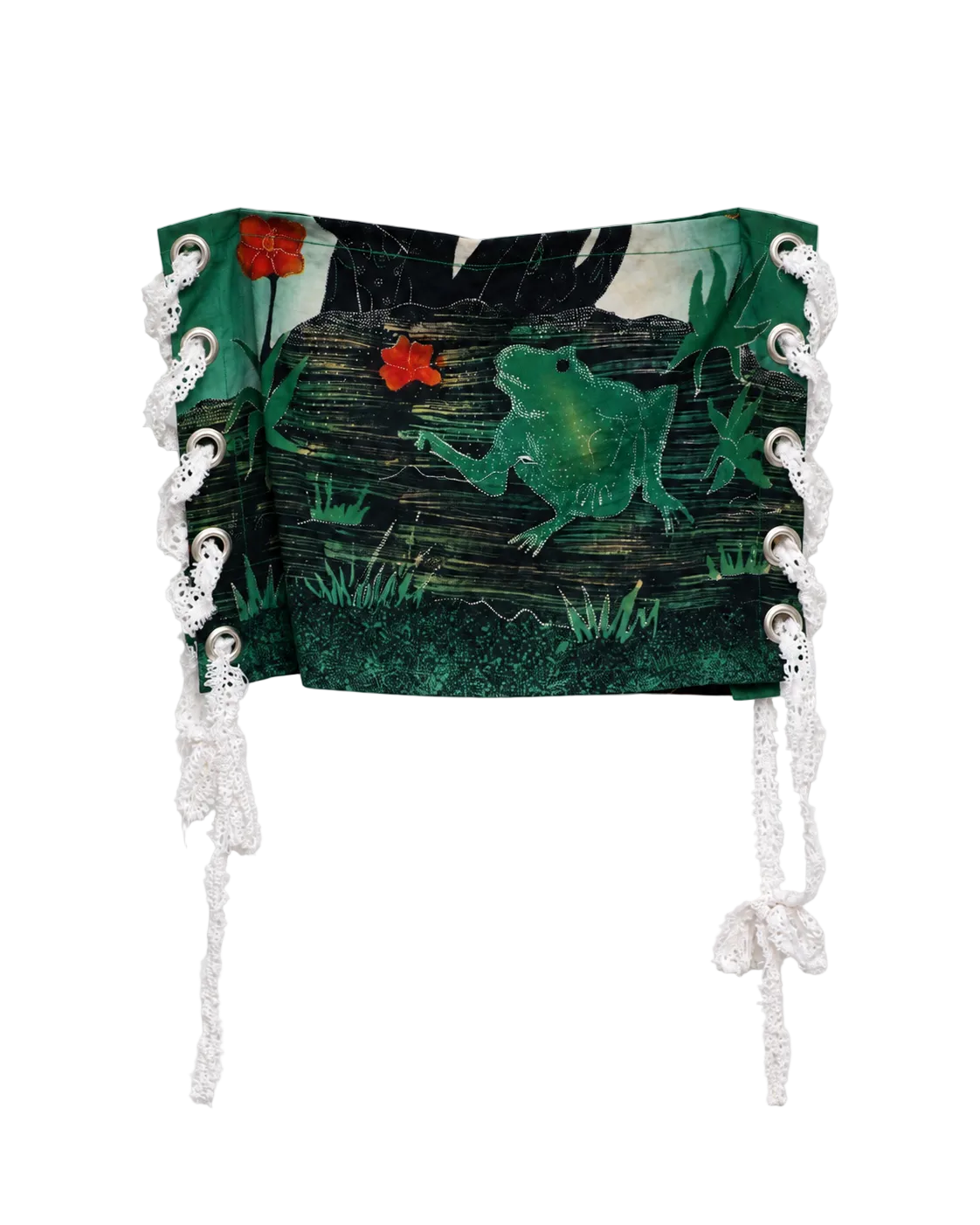 The Frog Song Mini - back view with frog and lily pad scene